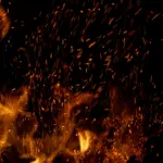afirewithalotofsparksflyingoutof
