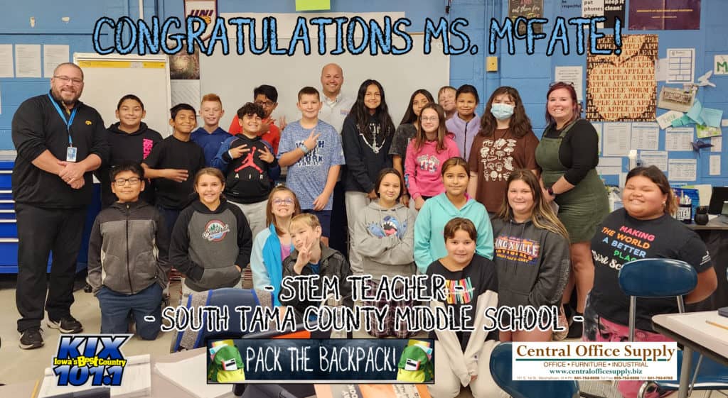 September Pack the Backpack Winner: Mrs. Morgan McFate - Vimarsana News