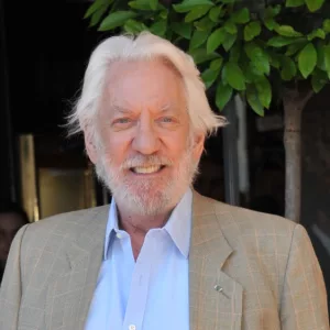 Donald Sutherland at photo call for his movie "The Hunger Games: Mockingjay - Part 1" at the 67th Festival de Cannes. CANNES^ FRANCE - MAY 17^ 2014