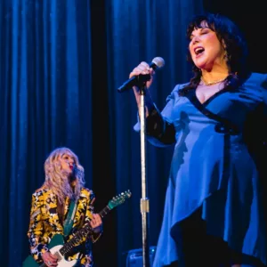 Heart (Ann WIlson singing; Nancy Wilson on guitar) performs live at Van Andel Arena. MICHIGAN^ USA - July 12^ 2019