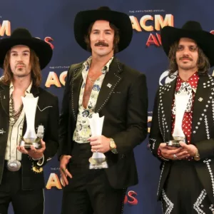 (L-R) Jess Carson^ Mark Wystrach and Cameron Duddy of Midland attend the 53rd Annual Academy of Country Music Awards on April 15^ 2018 at MGM Grand in Las Vegas^ Nevada.