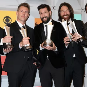 Whit Sellers^ Trevor Rosen^ Matthew Ramsey^ Brad Tursi^ Geoff Sprung^ Old Dominion at the 51st ACM Awards at the MGM Grand Garden Arena on April 3^ 2016 in Las Vegas^ NV