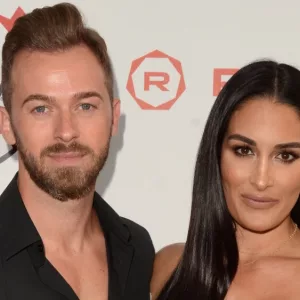 Artem Chigvintsev^ Nikki Bella at the 9th Annual Variety Charity Poker & Casino Night at the Paramount Studios on July 24^ 2019 in Los Angeles^ CA