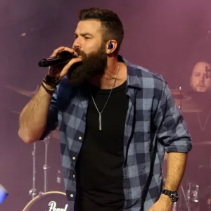 Jordan Davis performs at CMT's RAMJAM on June 3^ 2019 at TopGolf in Nashville^ Tennessee.