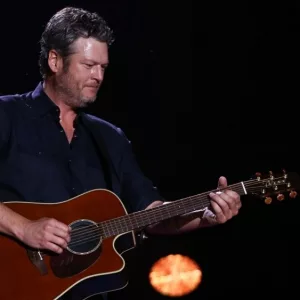 Blake Shelton performs in concert during the 2017 CMA Music Festival on June 9^ 2017 at Nissan Stadium in Nashville^ Tennessee.