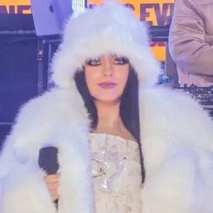 Jessie Murph perform on stage w/Jelly Roll during 2024 New Year's celebration on Times Square in New York on December 31^ 2023.