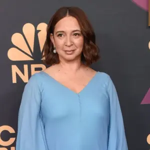 Maya Rudolph arrives for Carol Burnett: 90 Years of Laughter + Love on April 26^ 2023 in Hollywood^ CA LOS ANGELES - APR 26