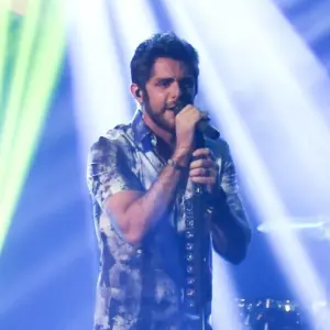 Thomas Rhett performs at the iHeartRadio Album Release Party with Thomas Rhett on September 28^ 2015 at the iHeartRadio Theater in New York City.