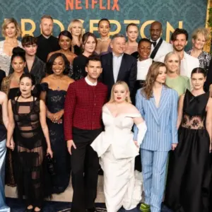 Cast and crew attend Netflix Bridgerton season 3 premiere at Alice Tully Hall in New York on May 13^ 2024