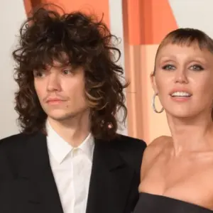 Miley Cyrus and Maxx Morando at the Vanity Fair Party. Los Angeles^ CA. 02MAR2025