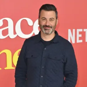 Jimmy Kimmel at the premiere for "Your Place or Mine" at the Regency Village Theatre. LOS ANGELES^ CA. February 02^ 2023: