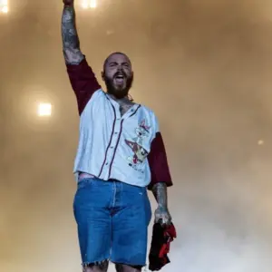 Singer Post Malone at Rock in Rio at the Olympic Park. Rio de Janeiro^ Rio de Janeiro^ Brazil - September 3^ 2022