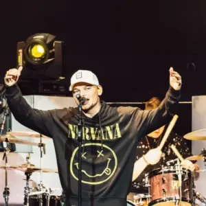 Kane Brown performs on stage during Chris Young's Losing Sleep 2018 World Tour at Infinite Energy Center. DULUTH^ GA^ USA - FEBRUARY 15TH^ 2018