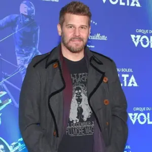 David Boreanaz arrives for the Cirque du Soleil's VOLTA Los Angeles Premier on January 21^ 2020 in Los Angeles^ CA