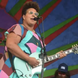 The Alabama Shakes with Brittany Howard perform at the 2017 New Orleans Jazz and Heritage Festival New Orleans^ Louisiana - April 29^ 2017