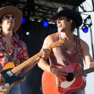 (L to R) Cameron Duddy and Mark Wystrach of the band Midland perform at BottleRock. Napa^ CA/USA: 5/24/19