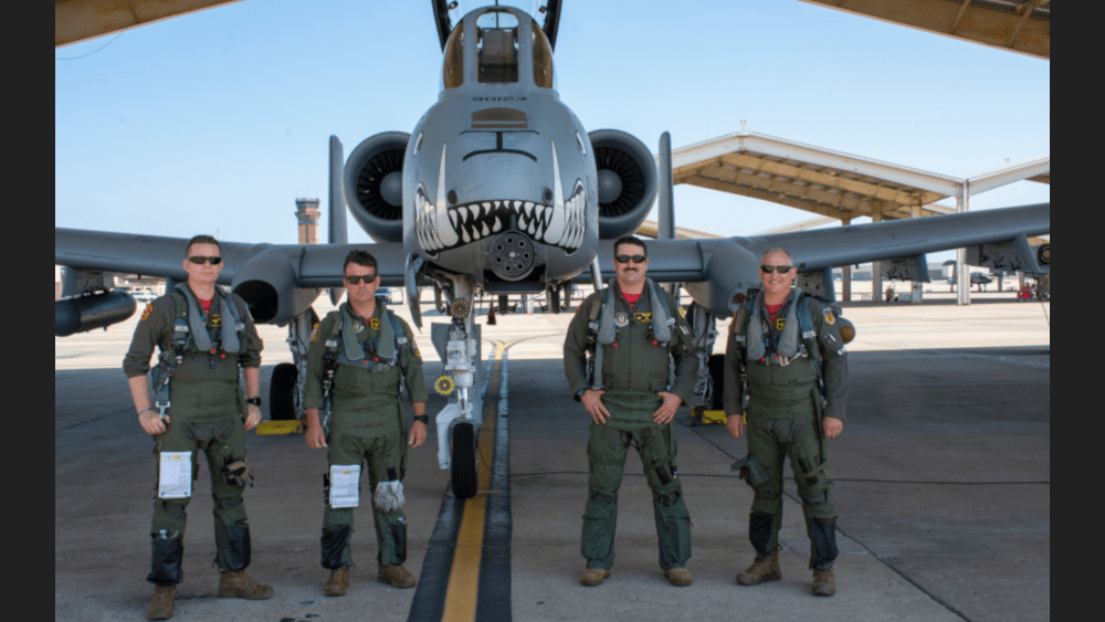 <em>The A-10 pilots who performed the Field of Dreams flyover (U.S. Air Force)</em>