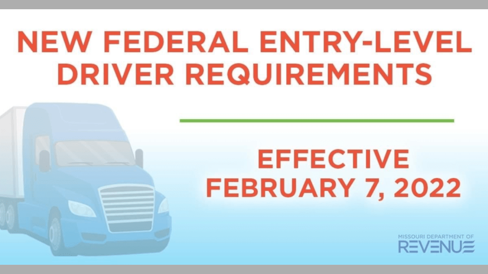 NEW FEDERAL CDL ENTRYLEVEL DRIVING REQUIREMENTS BEGIN ON MONDAY