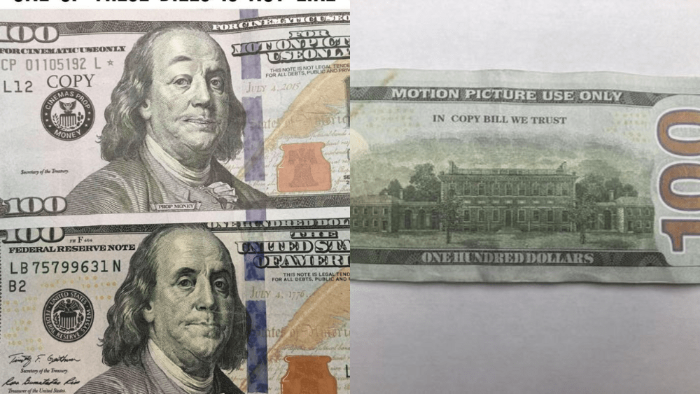 Movie prop money seen at businesses in Marion County