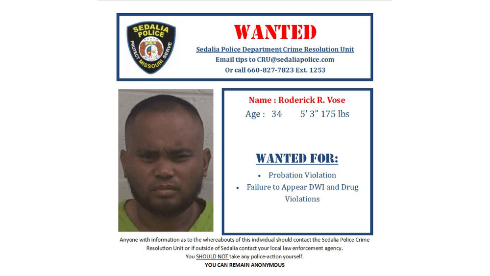 AREA LAW ENFORCEMENT AGENCY LOOKING FOR WANTED MAN