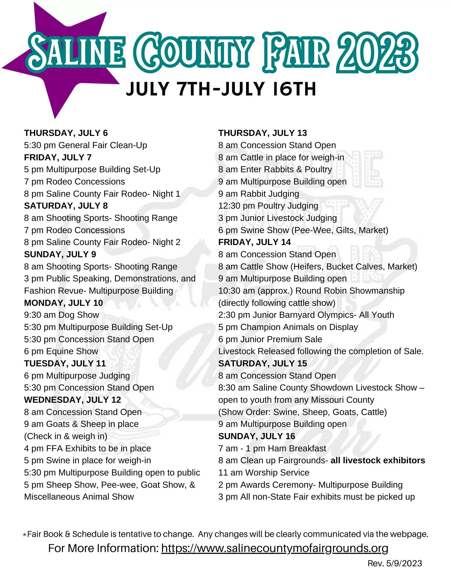 Saline County Arkansas Fair 2024 Schedule Erda Odelle