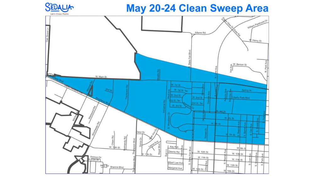 CLEAN SWEEP AREA ANNOUNCED FOR COMING WEEK