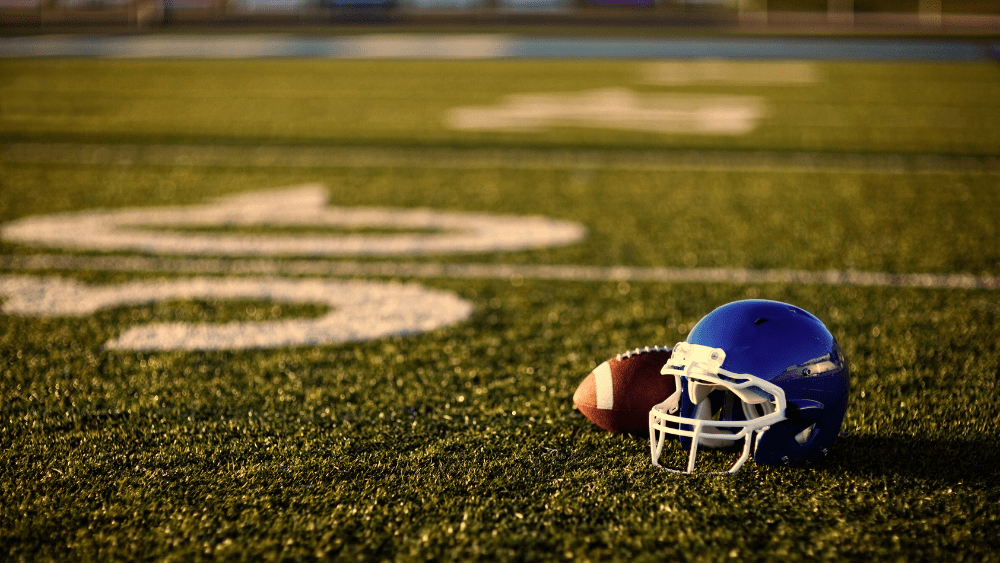 football-helmet-on-hot-field