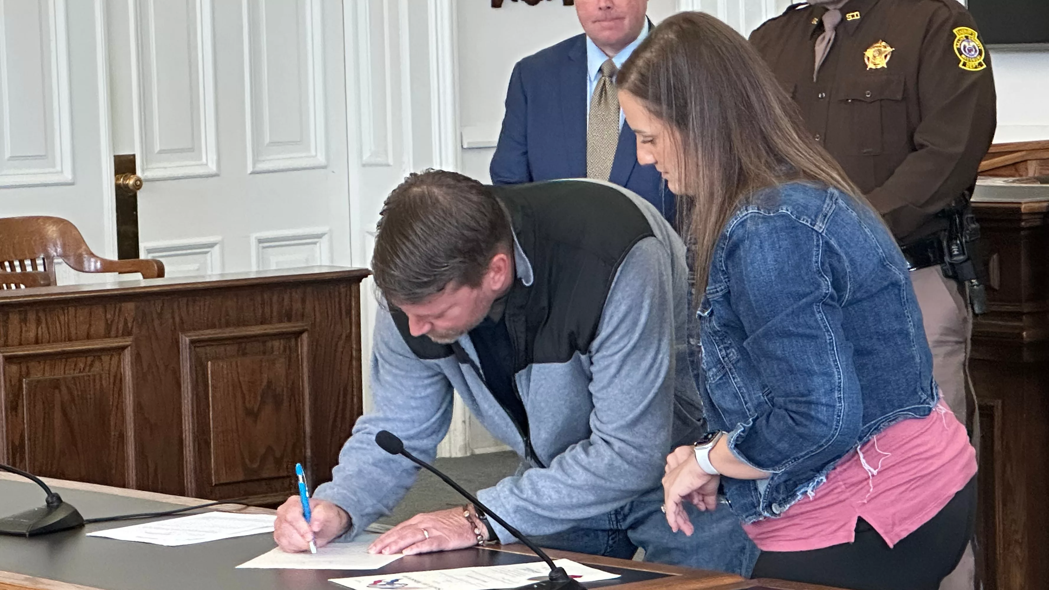 Saline County Treasurer Jared Brewer (photo by Kyle Hill, KMMO News)