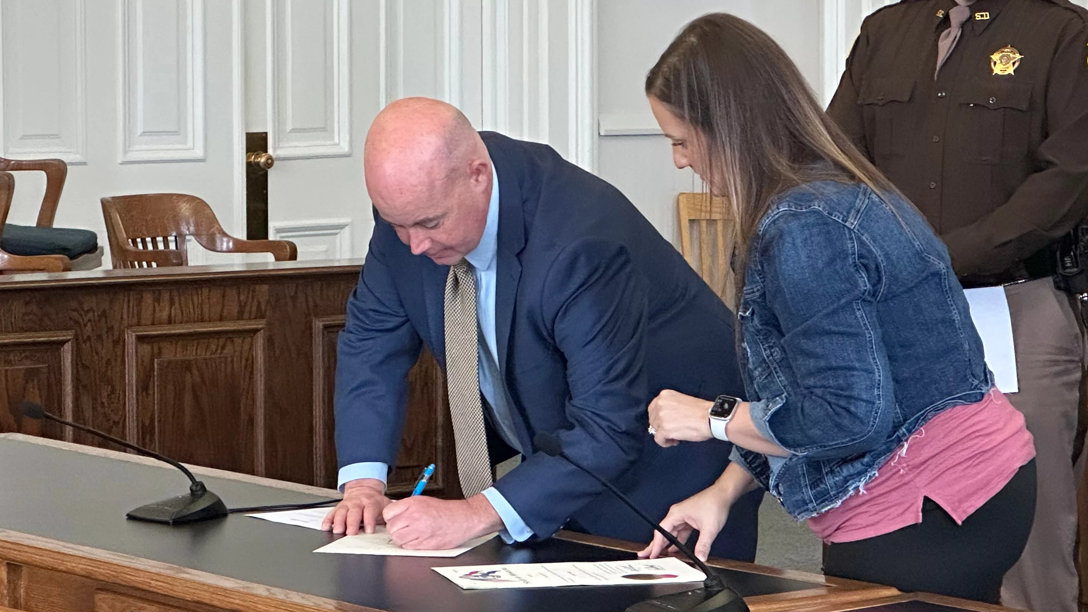 Saline County Coroner Willie Harlow (photo by Kyle Hill, KMMO News)