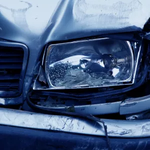 close-up-of-a-headlight-and-front-end-after-crash