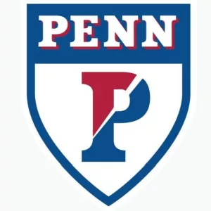 Penn Athletics^ Popular editorial vector logo is printed on white paper.