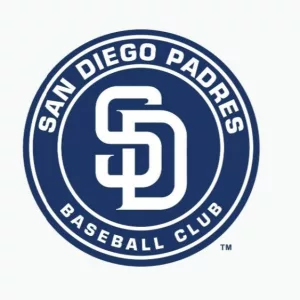 San Diego Padres^ Popular editorial vector logo is printed on white paper.