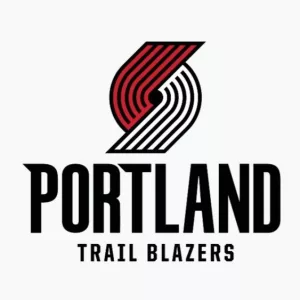 Portland Trail Blazers^ Popular editorial vector logo is printed on white paper.
