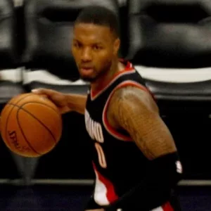 Damian Lillard point guard for the Portland Trailblazers at Talking Stick Resort Arena in Phoenix Arizona USA October 11^2017.