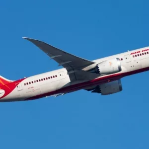 Air India Boeing 787-8 Dreamliner VT-ANL passenger plane departure and take off at Hong Kong Chek Lap Kok Airport Hong Kong^ China - December 1^ 2013: