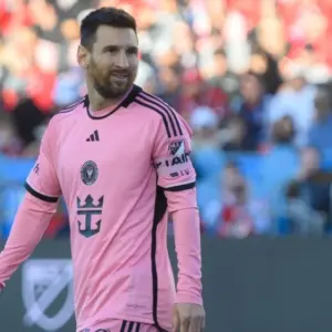 Lionel Messi #10 of the Inter Miami FC looks at during the 2024 MLS Regular season match between Toronto FC (Canada) v Inter Miami CF (USA) at BMO Field. Toronto^ ON^ Canada - October 5^ 2024