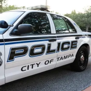 City of Tampa police car in Florida Tampa^ FL - September 10^ 2021