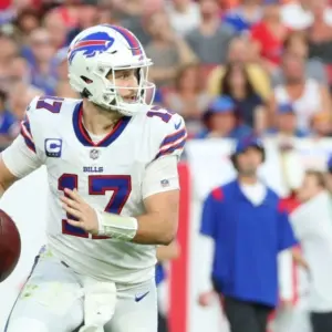 Bills' QB Josh Allen during an NFL game at Raymond James Stadium. Dec 12^ 2021; Tampa^ FL USA