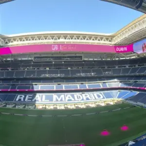 Inside the home of Real Madrid ^ The Santiago Bernabeu Stadium Madrid ^ Spain - Aug 28^ 2025