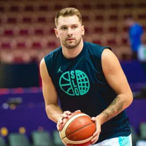 EuroBasket 2025: Slovenia - Poland at Spodek Arena Katowice. Luka Dončić (Slovenia^ 77). KATOWICE^ POLAND – AUGUST 28^ 2025