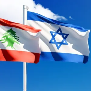 Wavy Israel and Lebanon Flag