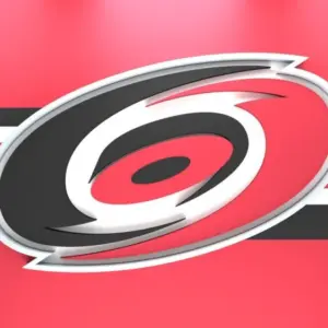 Emblem of the Carolina Hurricanes. The Carolina Hurricanes are a professional ice hockey team. Logo for presentation or infographics. 3D render. 3D Illustration