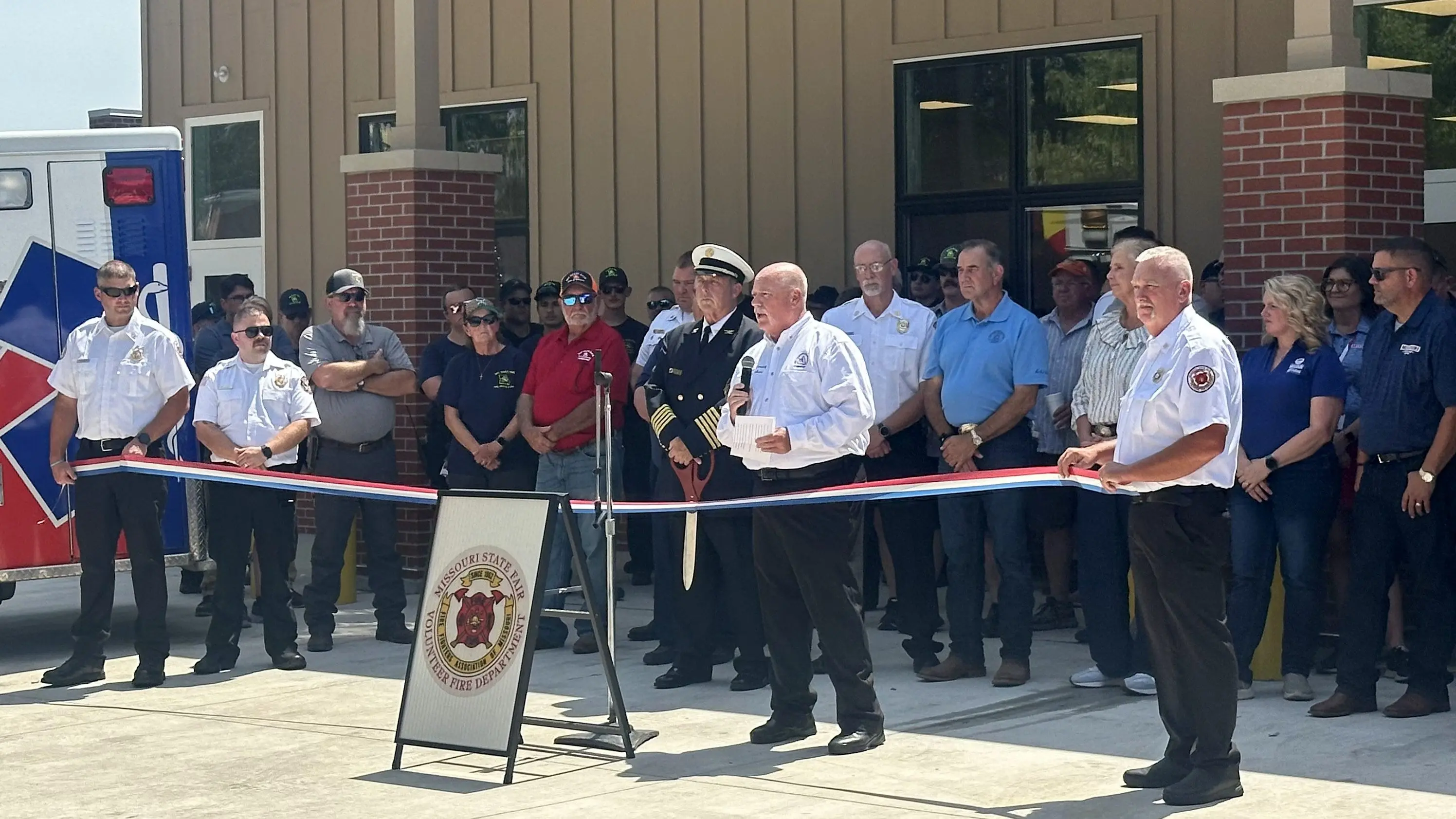 NEW STATE FAIR FIREHOUSE PROVIDING FIRST AID, COOLING SHELTER