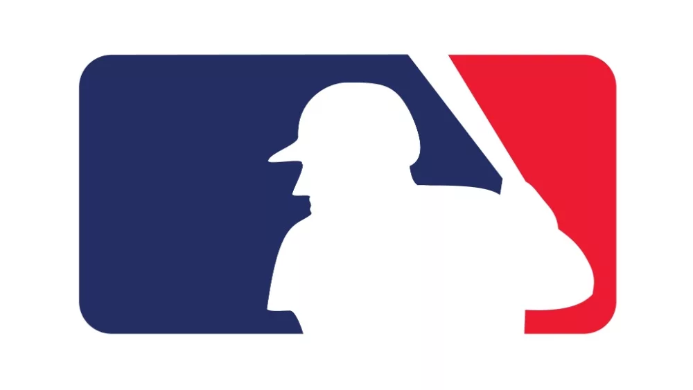 MLB Major League Baseball icon red blue white isolated sport logo vector template