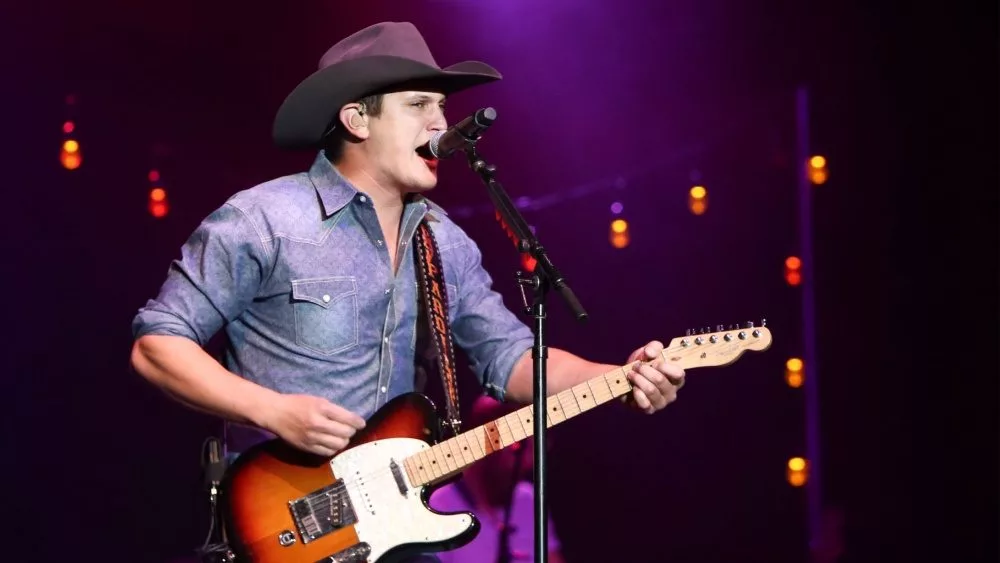 Jon Pardi performs onstage during the "All Time High" tour at the Paramount on January 16^ 2016 in Huntington^ New York.