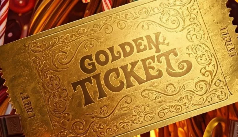 golden ticket/ willy Wonka