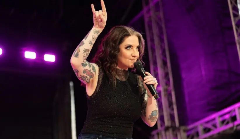 Ashley McBryde performs in concert on April 5^ 2024 in Fort Lauderdale^ Florida. The performance was part of the Tortuga Music Festival.