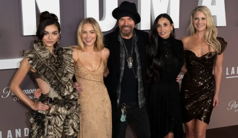 Paulina Chavez^ Michelle Randolph^ Billy Bob Thornton^ Demi Moore and Ali Larter at the premiere for 'Landman' at the Paramount Theatre. LOS ANGELES^ CA. November 12^ 2024