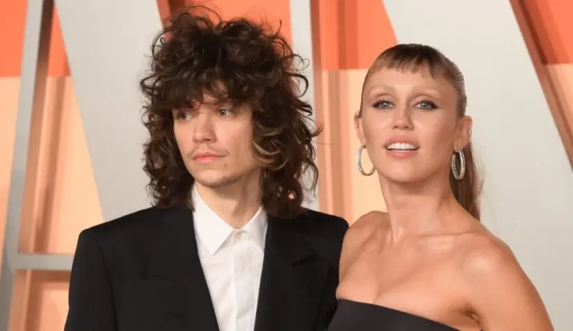 Miley Cyrus and Maxx Morando at the Vanity Fair Party. Los Angeles^ CA. 02MAR2025