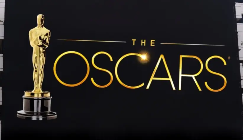 The words "Oscars"on a black LED billboard advertising. are awards for artistic and technical merit for the American film industry. Oscars ceremony held at the Dolby Theatre